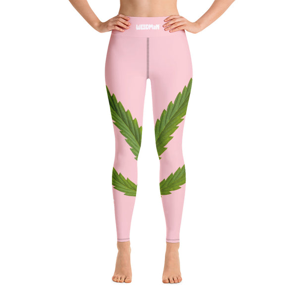 Weedman Simple Women's Premium Blush Pink Yoga Leggings - the weedman shop