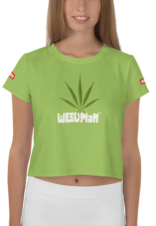 Weedman Natural Women's Fresh Green Crop Tee