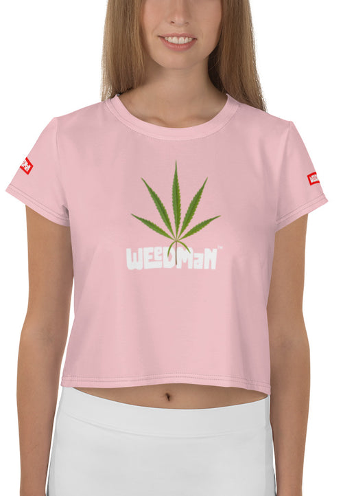 Weedman Natural Women's Blush Pink Crop Tee