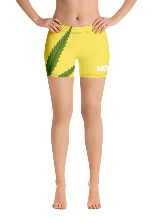 Weedman Simple Women's Premium Yellow Boy Shorts