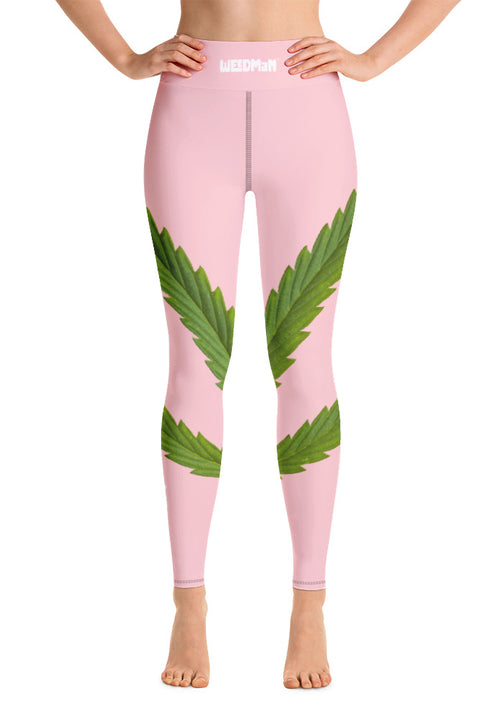Weedman Simple Women's Premium Blush Pink Yoga Leggings