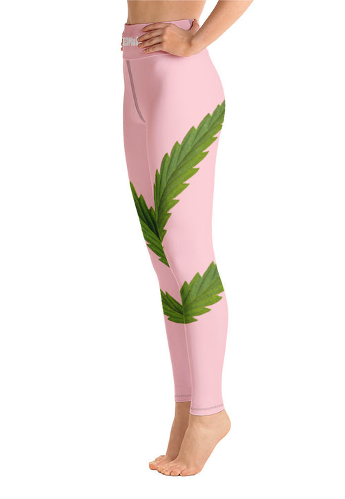 Weedman Simple Women's Premium Blush Pink Yoga Leggings
