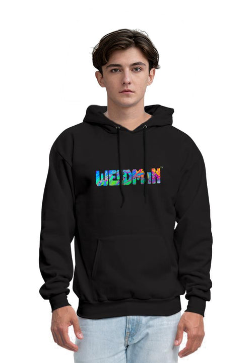 Weedman Simple Groovy Men's Black Premium Hoodie