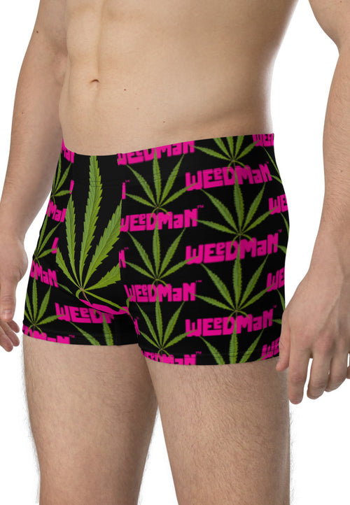 Weedman Weed Logo Black Men's Athletic Boxer Briefs