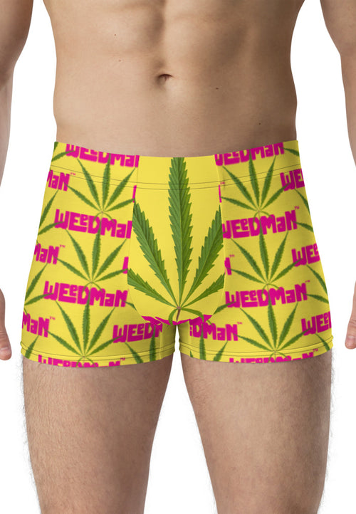 Weedman Weed Logo Yellow Athletic Boxer Briefs