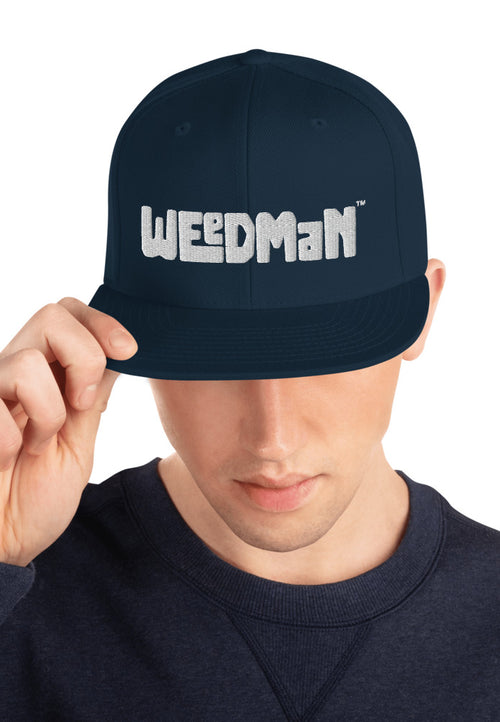 Weedman Simple White Logo Unisex Snapback Hat