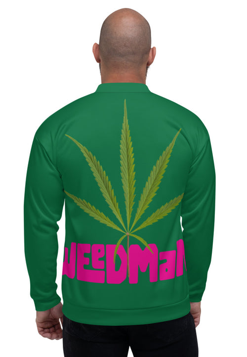 Weedman Weed Unisex Green Premium Bomber Jacket