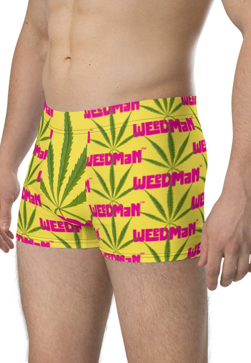 Weedman Weed Logo Yellow Athletic Boxer Briefs