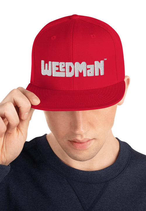 Weedman Simple White Logo Unisex Snapback Hat
