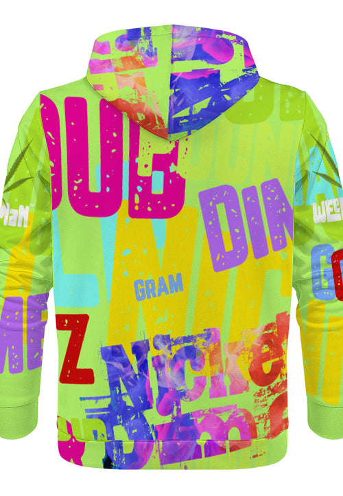 Weedman Natural Nickel&Dime Neon Green Premium Men's Hoodie