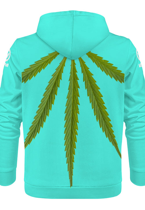 Weedman W D55 Men's Premium Teal Hoodie