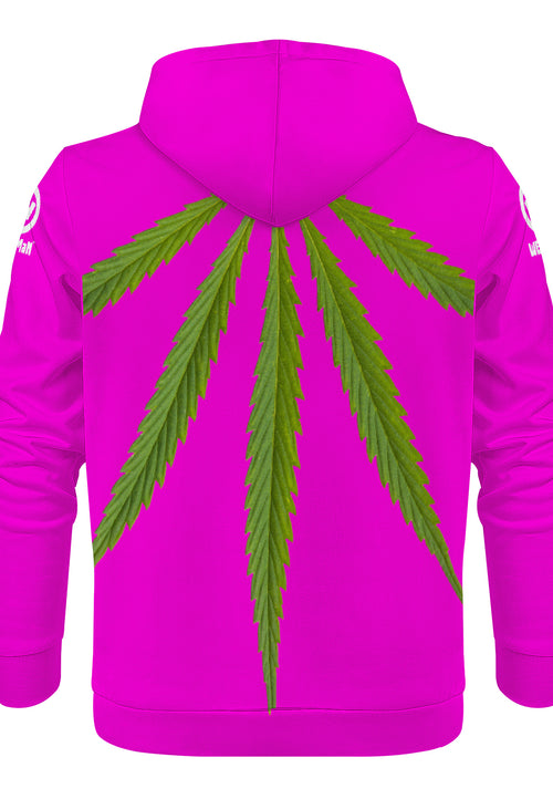 Weedman W D55 Men's Premium Hot Pink Hoodie