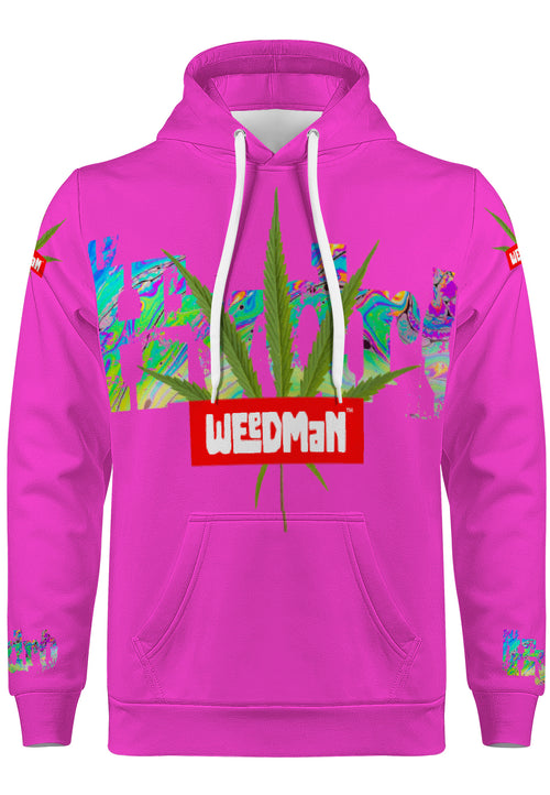 Hydro Weedman Super Weed Red Hot Pink Ultimate Hoodie
