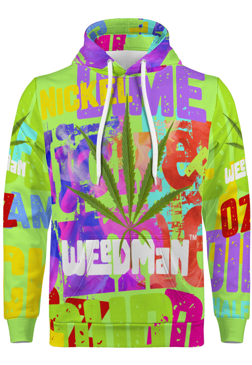 Weedman Natural Nickel&Dime Neon Green Premium Men's Hoodie