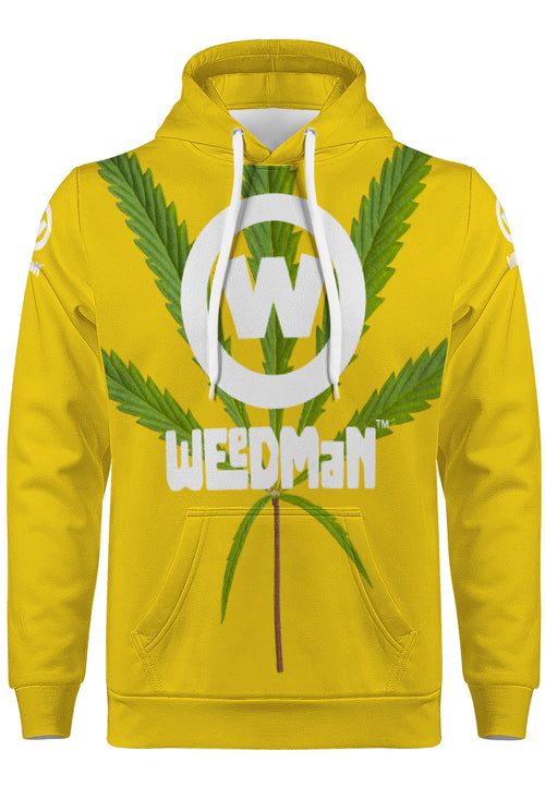 Weedman W D55 Men's Premium Yellow Hoodie