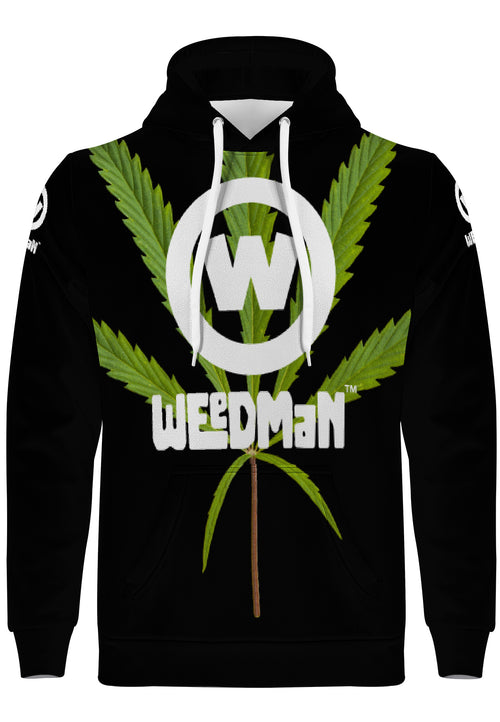 Weedman W D55 Men's Premium Black Hoodie