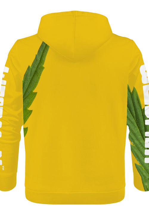 Weedman Simple Premium Yellow Hooldie with Center Pocket