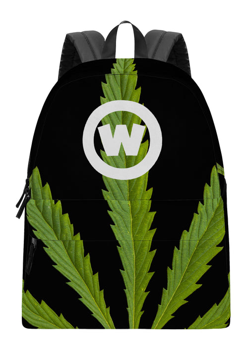 Weedman W Circle Logo D39 All Over Print Black Comfy Backpack