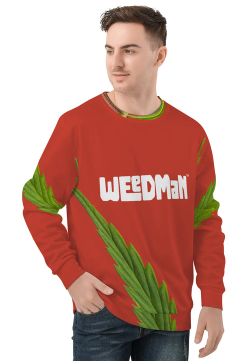 Weedman Simple Weed Men's Red Sweater