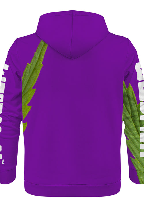 Weedman Simple Premium Purple Hoodie with Center Pocket