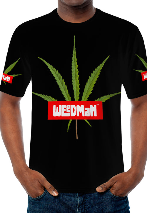 Weedman Super Weed Red  D67 s Ultimate  Black T-shirt