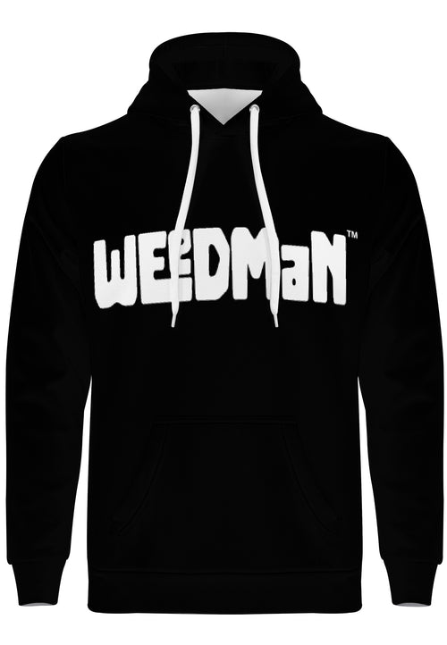 Weedman Simple  Premium Black Hoodie with Center Pocket