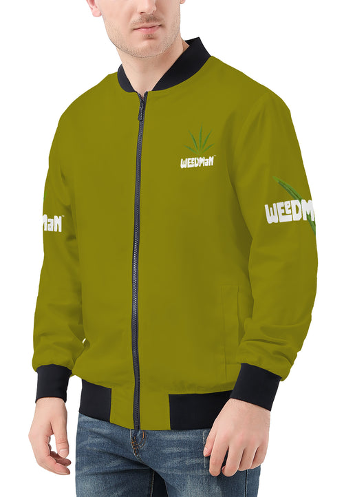 Weedman Weed Logo SF_D81 Men's Gold Bomber Jacket