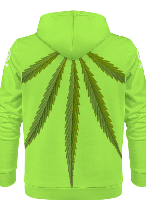 Weedman W D55 Men's Premium Neon Green Hoodie