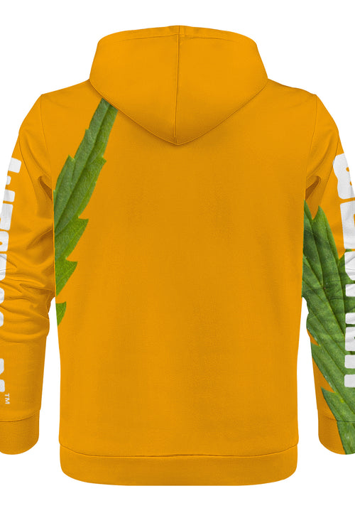 Weedman Simple Premium Orange Hoodie with Center Pocket