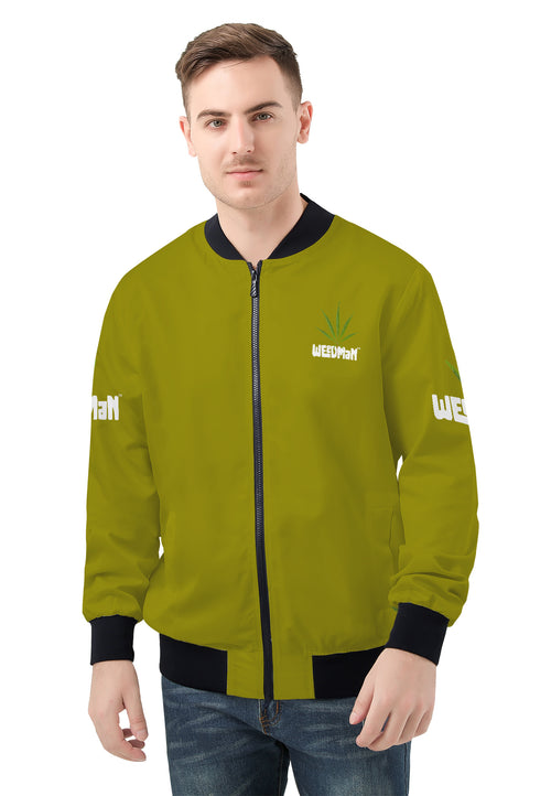 Weedman Weed Logo SF_D81 Men's Gold Bomber Jacket