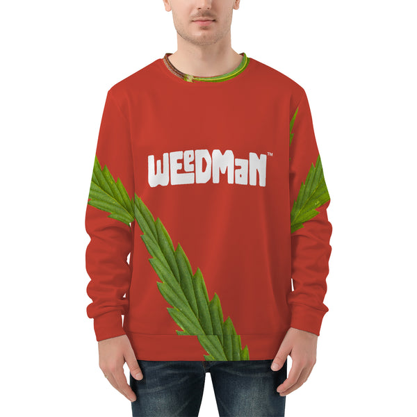 Weedman Simple Weed Men's Red Sweater - the weedman shop