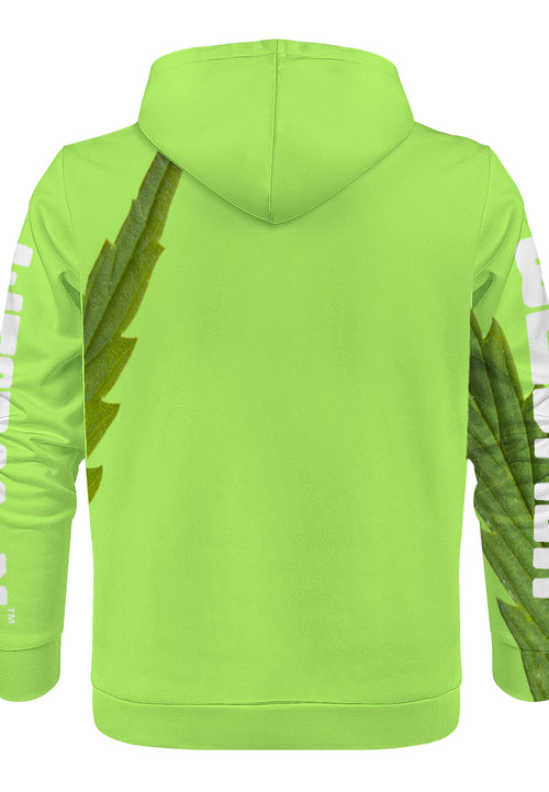 Weedman Simple Premium Neon Green Hoodie with Center Pocket