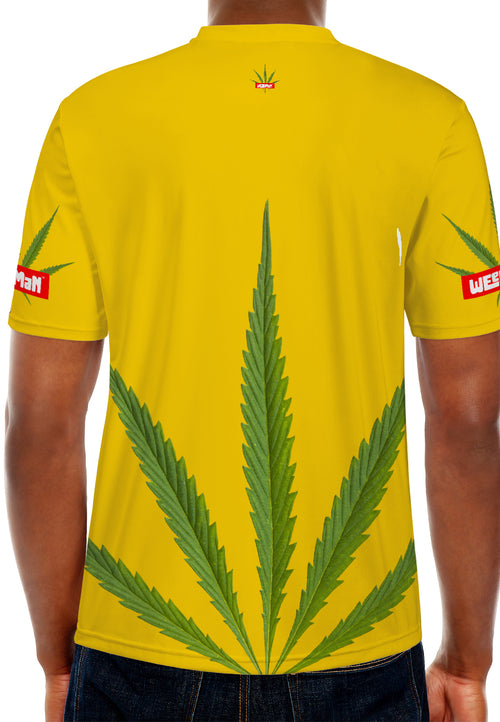 Weedman Super Weed Red  D67 Men's Ultimate Yellow T-shirt