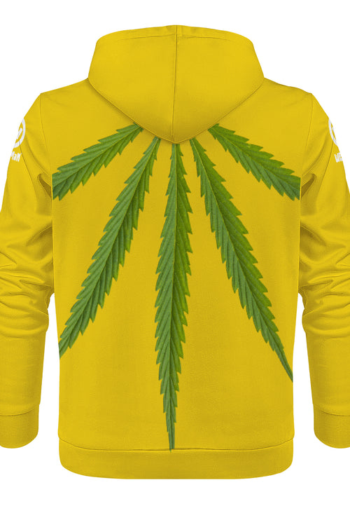 Weedman W D55 Men's Premium Yellow Hoodie