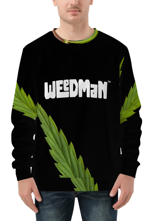 Weedman Simple Weed Men's Black Sweater