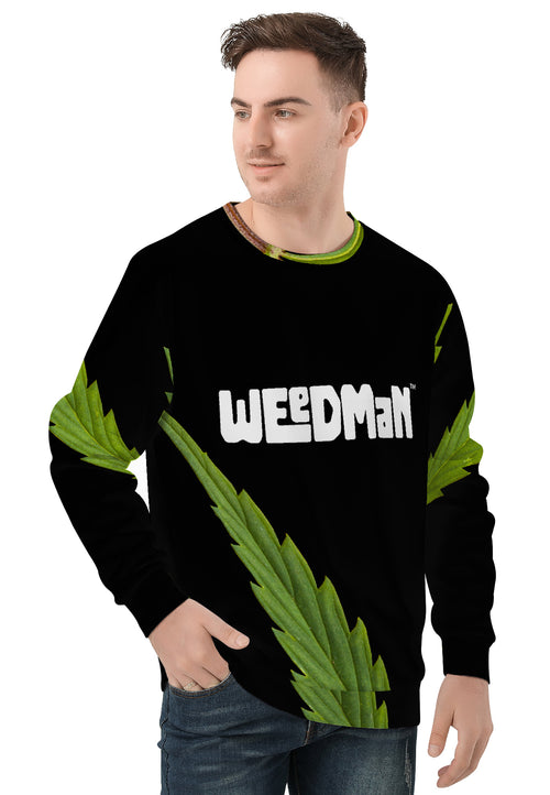 Weedman Simple Weed Men's Black Sweater