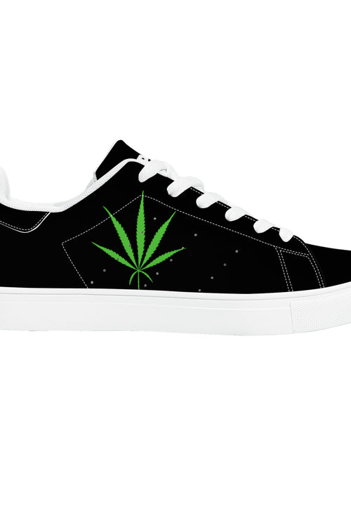 Weedman Weed D27 Limited Low-Top Leather Sneakers - Black